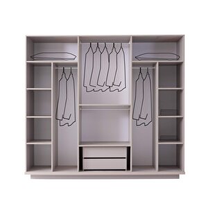 Utah 6 Kapaklı Gardırop %100 Mdf | Ücretsiz Teslimat Ve Kurulum