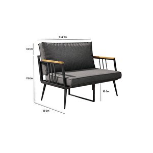 Kagu Ultralounge Bahçe Balkon Cafe Koltuk, Kanepe Oturma Takımı