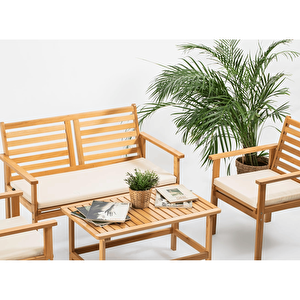 Consept Eko Ahşap 2+1+1 Sehpalı Bahçe Balkon Oturma Grubu