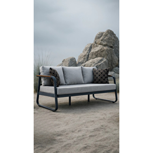 Culinan Alüminyum Bahçe Oturma Grubu (3+1+1+yüksek Sehpa) - Antrasit