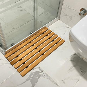 30x70cm Ahşap İpli Banyo Paspası, Bahçe Balkon Paspası