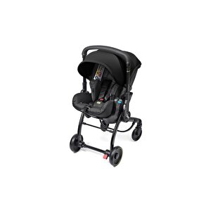 X Bebek Arabasına Dönüşen Tekerlekli Gr 0 I-size 3 Yatış Pozisyonlu Ana Kucağı Oto Koltuğu - Nitro Black