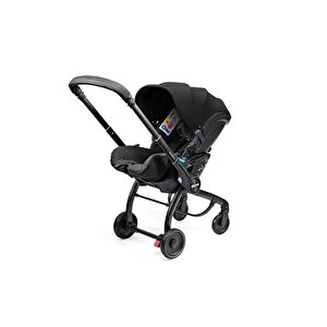 X Bebek Arabasına Dönüşen Tekerlekli Gr 0 I-size 3 Yatış Pozisyonlu Ana Kucağı Oto Koltuğu - Nitro Black