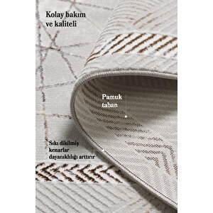 Yumuşak Dokulu Salon Halısı Oturma Odası Halısı Mutfak Halısı Dokuma Halı Bambu Halı Bej Halı