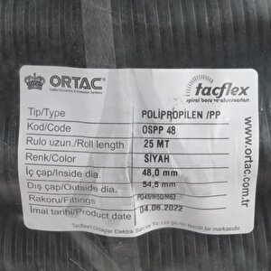 Pg-48 Siyah Polıpropılen Spiral | Ospp-48 ( 1 Paket 25 Metre )
