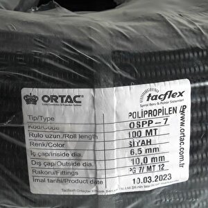 Pg-7 Siyah Polıpropılen Spiral | Ospp-7 ( 1 Paket 100 Metre )