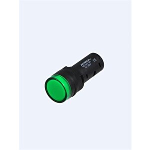 22mm Ledli Sinyal Lambası Yeşil 220v ( 5 Adet )