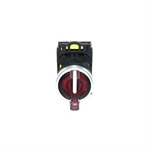 Işıklı Kalıcı Mandal Buton 1-0-2 Kırmızı Led 220v ( 5 Adet )