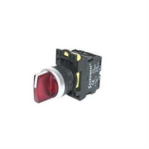 Işıklı Kalıcı Mandal Buton 1-0-2 Kırmızı Led 220v ( 5 Adet )