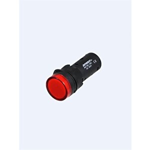 Kırmızı Led Sinyal Lambası 22mm 24v ( 5 Adet )