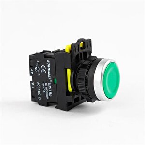 Yaylı Start Buton Yeşil 22mm 1no ( 5 Adet )