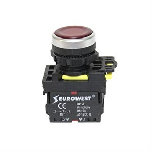 Işıklı Buton Kırmızı Led 24v ( 5 Adet )