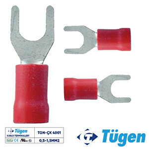 0,5-1,5mm2 M4 Çatal Kablo Ucu ( 1 Kutu 200 Adet )