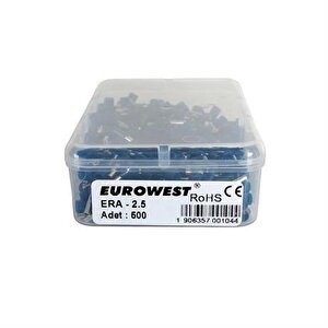 2,50mm Mavi İzoleli Yüksük ( 1 Kutu 500 Adet )