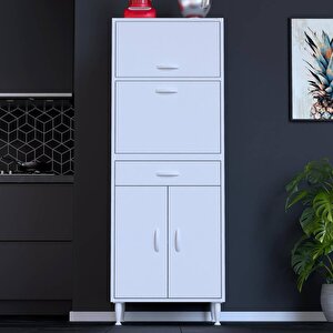 Oslo Üst 2 Göz Raf 2 Kapak Alt 1 Çekmece 2 Göz Kapaklı Ankastre (56 Cm Derinlik) Dolap Seti 2 Kapaklı
