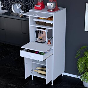 Oslo Üst 2 Göz Raf 2 Kapak Alt 1 Çekmece 2 Göz Kapaklı Ankastre (56 Cm Derinlik) Dolap Seti 2 Kapaklı