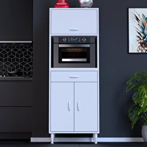 Oslo Üst 2 Göz Raf 1 Kapak Alt 1 Çekmece 2 Göz Kapaklı Ankastre (56 Cm Derinlik) Dolap Seti Kapaklı