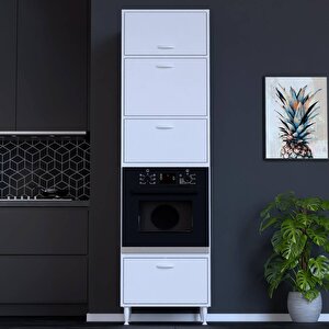 Tile Üst 3 Göz Kapaklı Dolap Orta Ankastre Alt Düşer Kapaklı Göz Dolap Seti