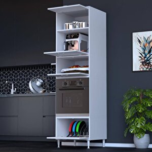 Tile Üst 3 Göz Kapaklı Dolap Orta Ankastre Alt Düşer Kapaklı Göz Dolap Seti