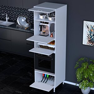 Tile Üst 3 Göz Kapaklı Dolap Orta Ankastre Alt Düşer Kapaklı Göz Dolap Seti