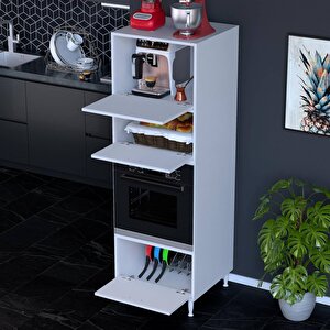 Qen Üst Çift Düşer Kapaklı Dolap Orta Ankastre Alt Düşer Kapaklı Göz Dolap Seti