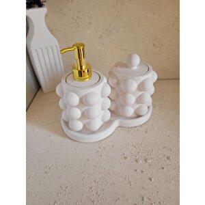 Beton Buble Sıvı Sabunluk Set