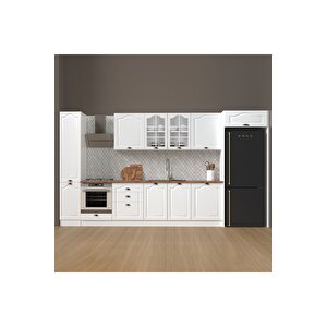 390 Cm %100 Mdf Greena White Mutfak Dolabı