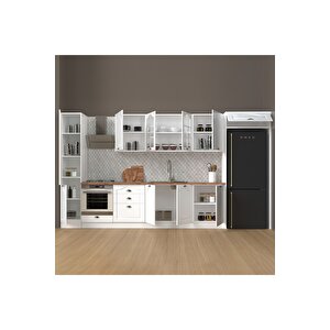 390 Cm %100 Mdf Greena White Mutfak Dolabı