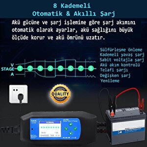 Akü Test Ve Sarj Cihazi 12v/8a Cat-280