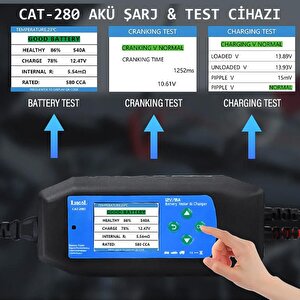 Lancol Akü Test Ve Sarj Cihazi 12v/8a Cat-280