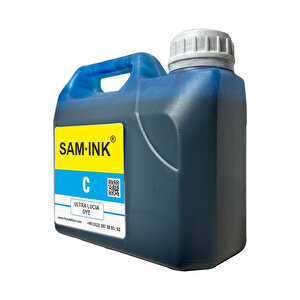 FEYİNK® Samink Canon Pro Serisi Plotter Dye Kartuş Dolum Mürekkebi Pfi-1300 Pfi-1700 C (cyan) -1000ml-