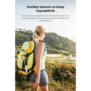 Taşınabilir Şarjlı 5 Kademeli El Fanı 7 Saat Kullanım 14000 Rpm Sessiz Mini Vantilatör Gri X6101