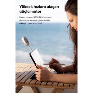 Manyetik Fan Şarj Edilebilir 3 Kademeli 5800 Rpm Mıknatıslı Magsafe Telefon Vantilatörü Gri X6104
