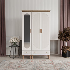 Furkan 3 Kapaklı Gardırop Bohem Dolap 120cm Atlantik Çam - Aytaşı