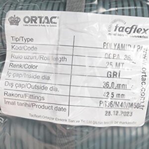 Pg-36 Gri Polyamıd Spiral | Ogpa-36 ( 1 Paket 25 Metre )