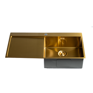 Via Lattea 6174 Soldan Damlalıklı Mutfak Eviyesi 100 Cm X 51 Cm Altın