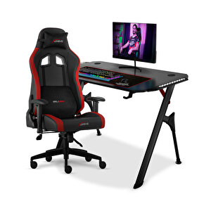 Xdrive 15'li Kırmızı Oyuncu Koltuğu + Toprak Gaming Masa Set