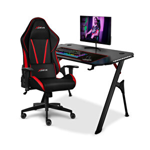 Xdrive Sancak Kırmızı Oyuncu Koltuğu + Toprak Gaming Masa Set