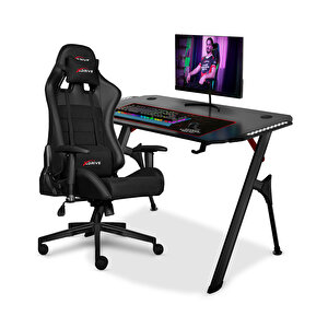Xdrive Toryum Siyah Oyuncu Koltuğu + Toprak Gaming Masa Set