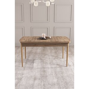 Calvin Atlantik 80x132 Açılabilir Mdf Masa Yemek Odası Takımı, Mutfak Takımı 4 Adet Sandalye Antrasit