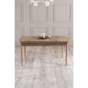 Calvin Atlantik 80x132 Açılabilir Mdf Masa Yemek Odası Takımı, Mutfak Takımı 4 Adet Sandalye Antrasit