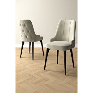 Mabel Siyah Mermer Desen 80x132 Açılabilir Mdf Masa Yemek Odası Takımı, Mutfak Takımı 4 Adet Sandalye