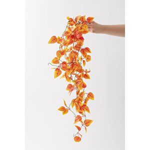 Yapay Renkli Sarmaşık 80 Cm 5 Dal Turuncu