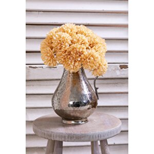 Yapay Kasımpatı Çiçeği Pastel Sarı 25 Cm 7 Dal