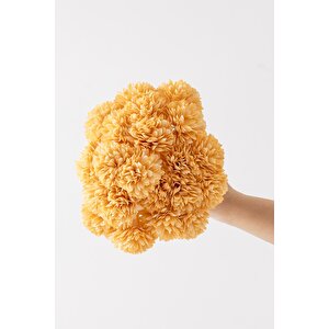 Yapay Kasımpatı Çiçeği Pastel Sarı 25 Cm 7 Dal
