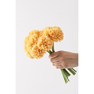 Yapay Kasımpatı Çiçeği Pastel Sarı 25 Cm 7 Dal