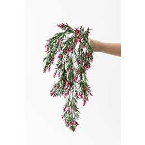 Yapay Sarmaşık Uv Korumalı Küpe Yeşil Pembe 80 Cm 5 Dal