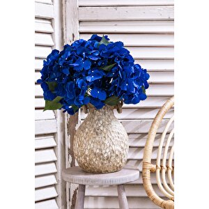 Yapay Ortanca Çiçeği Mavi 45 Cm 5 Dal
