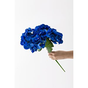 Yapay Ortanca Çiçeği Mavi 45 Cm 5 Dal