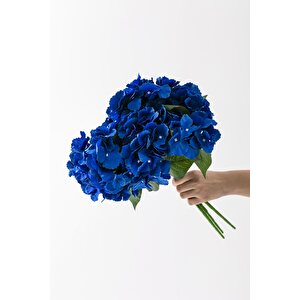 Yapay Ortanca Çiçeği Mavi 45 Cm 5 Dal